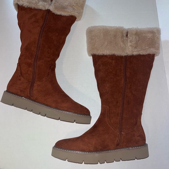 (NWD) Midnight Velvet Cozy Tal Fur Suede WMNS Boots SIZE: 9 - Picture 2 of 14